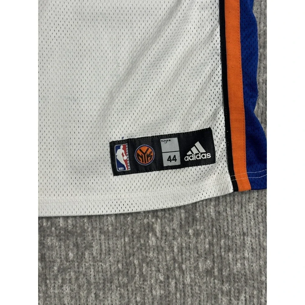 Adidas New York Knicks Channing Frye Jersey 44 Rare White Authentic Y2K Vintage